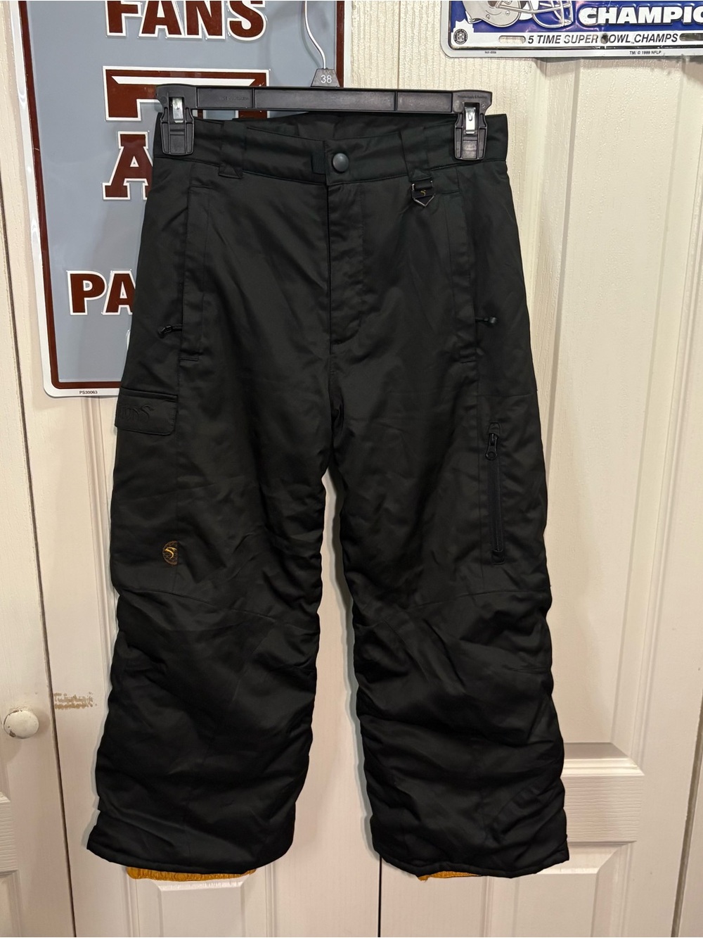 Snow Dragons kids Black Insulated Snow/Ski Pants
